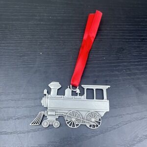 Gloria Duchin Genuine Pewter Train Christmas Ornament Engravable Made in USA